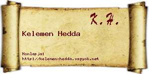 Kelemen Hedda névjegykártya